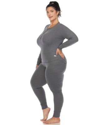 Plus Size Waffle Pajama Set