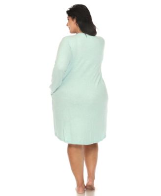 Plus Size Long Sleeve Sleepshirt