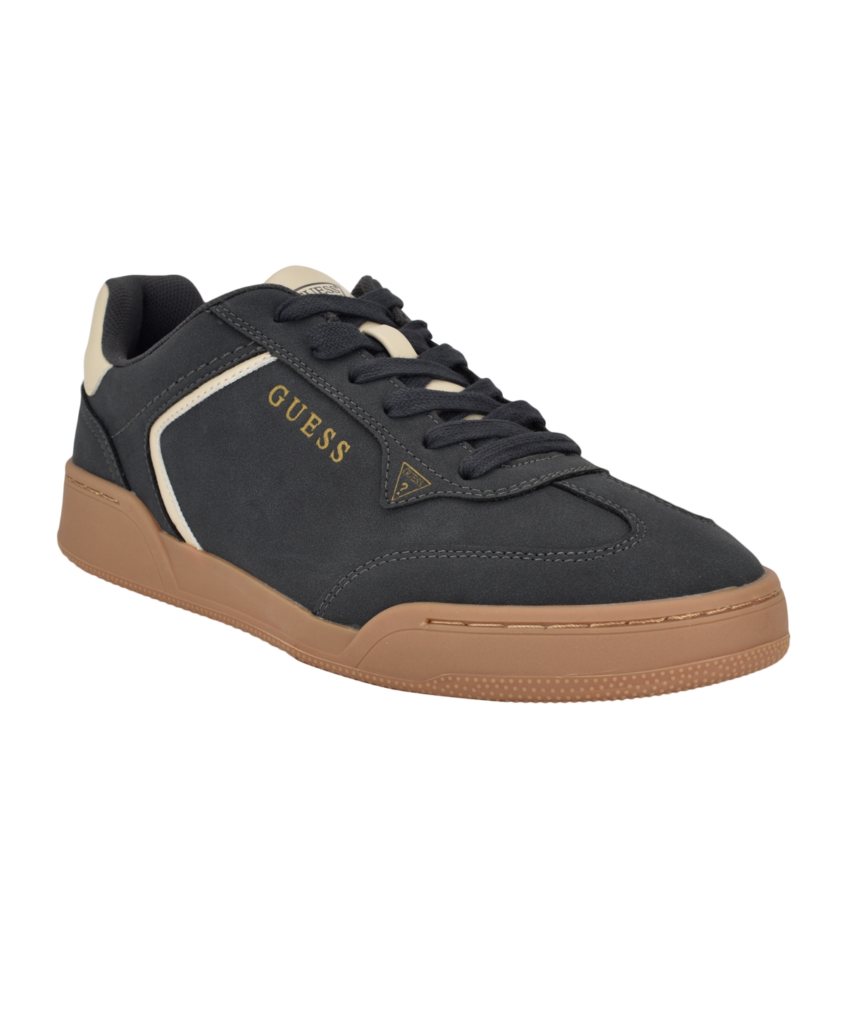 Guess Men's Frollo T-Toe Lace Up Fashion Sneakers -Cream