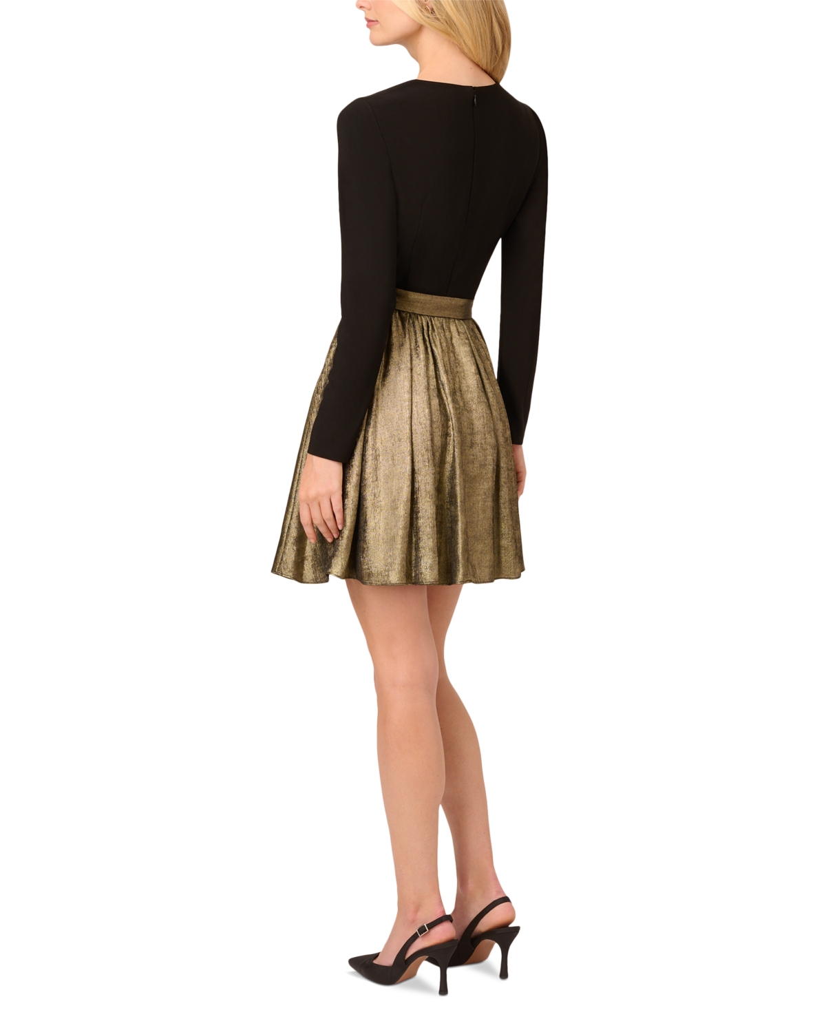 Adrianna by Adrianna Papell Women's Long-Sleeve Belted Dress