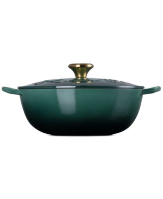 Holly Collection Enameled Cast Iron 4.5-Quart Traditional Chef's Oven with Lid