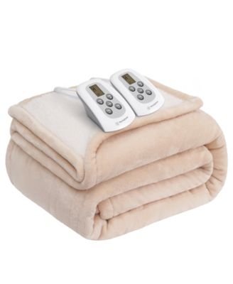 Westinghouse Heated Flannel and Sherpa Blanket, King