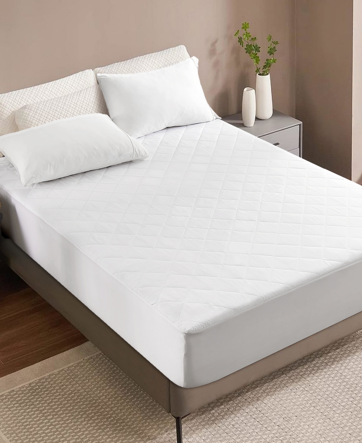 Sealy Heated Cotton Mattress Pad, King In White
