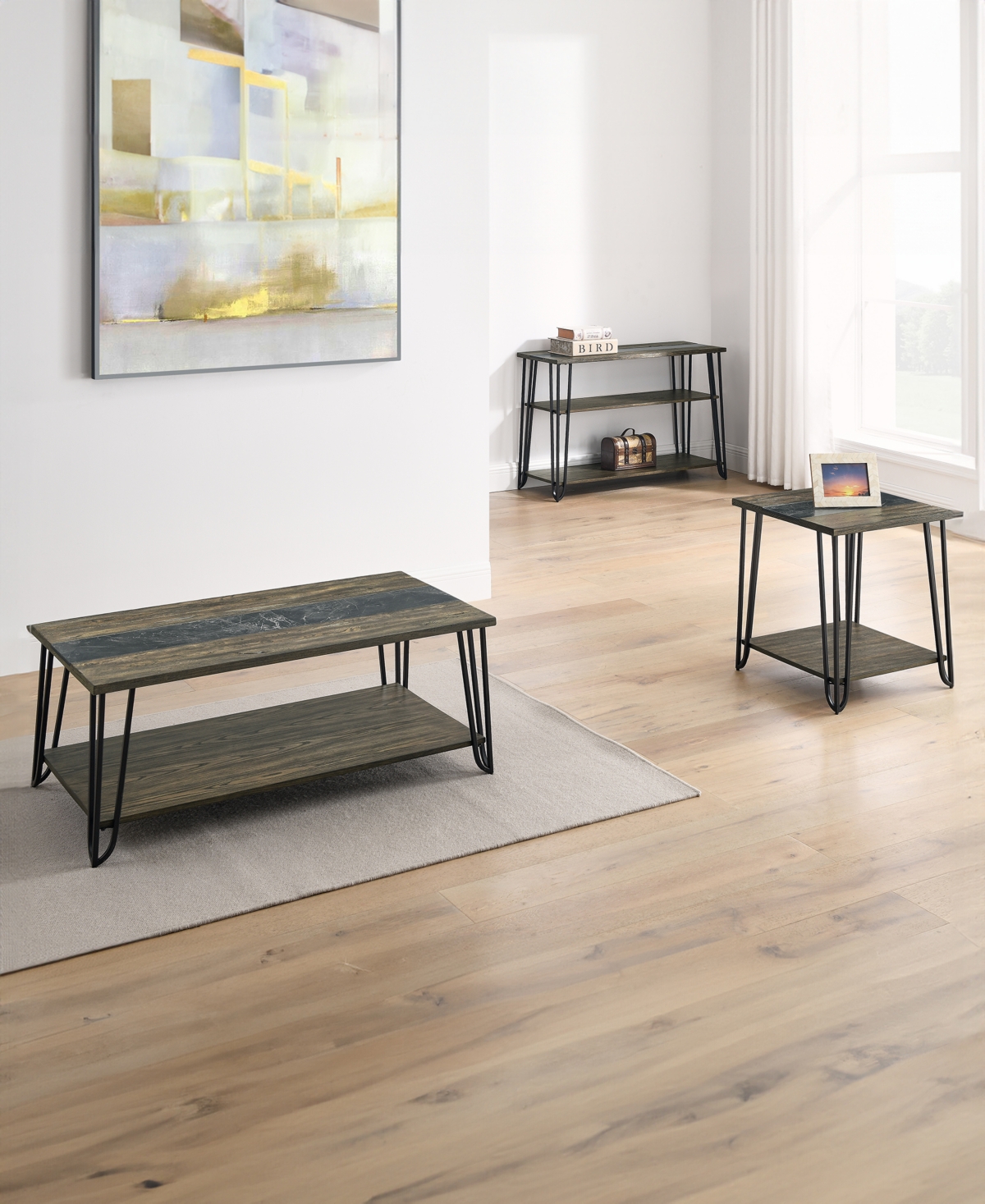 Macy's Harper 18.25" Wood Cocktail Table In Dristessed Driftwood