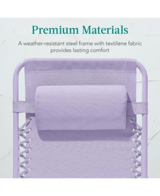 Monochromatic Zero Gravity Chair, Folding Patio Recliner w/Side Tray, Headrest