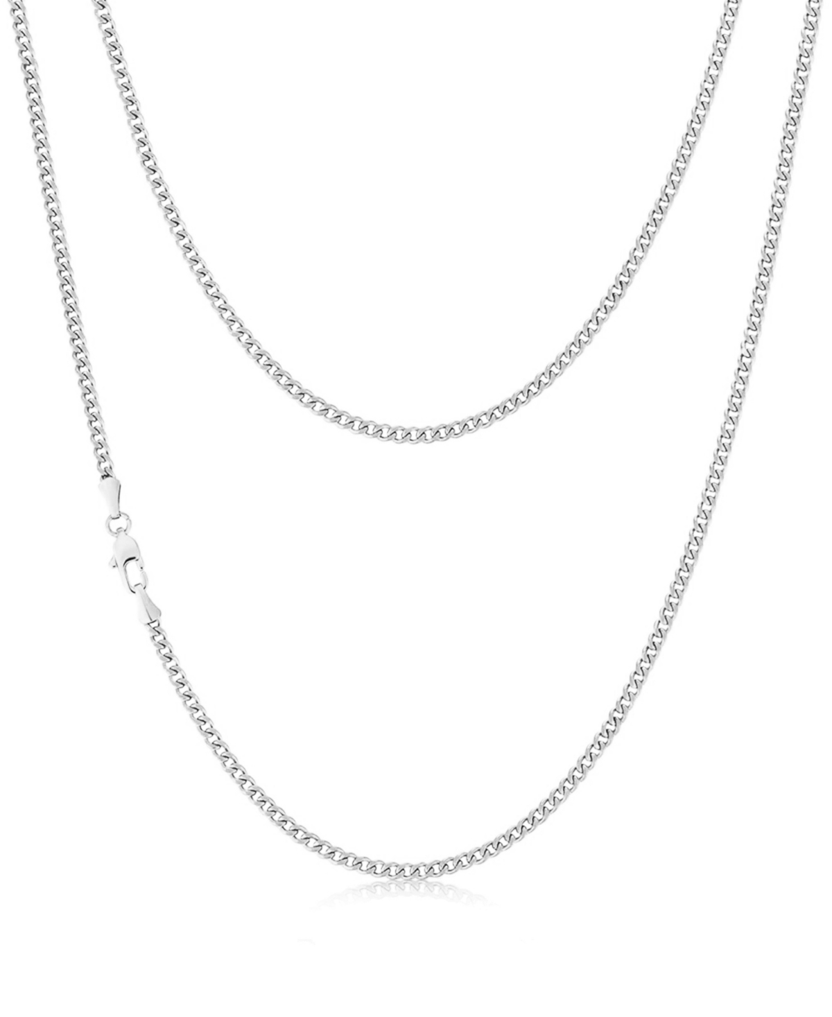 Silver Miami Cuban 3MM Stainless Steel Chain Necklace - Silver