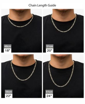 Silver Stainless Steel 5MM Figaro Chain Necklace