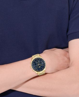 Men's Boston Ionic Plated Thin Gold Steel Watch 42mm