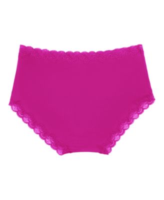 Women's Soft Silk Lace-Trim Briefs Underwear