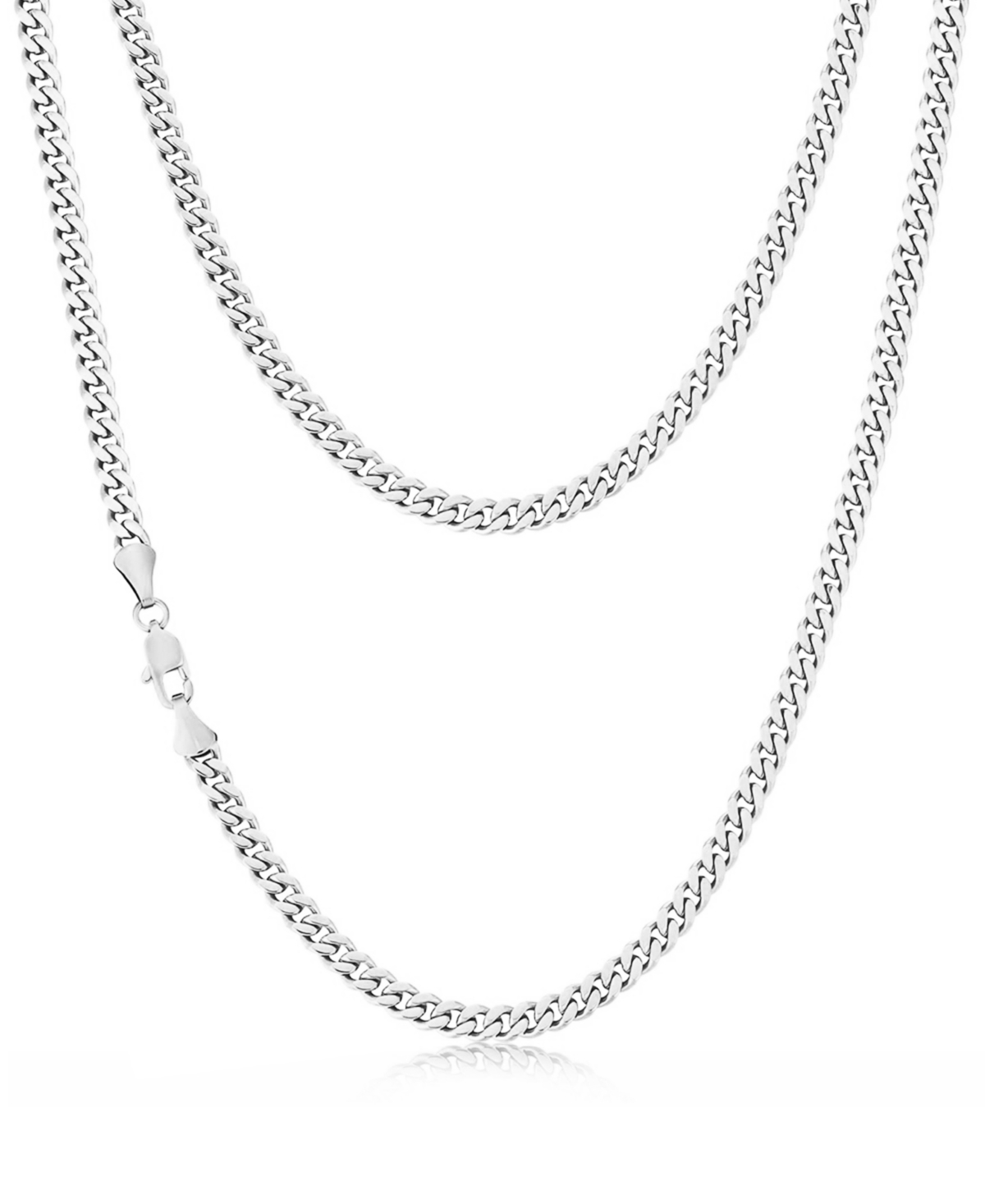 Silver Miami Cuban 5MM Stainless Steel Chain Necklace - Silver