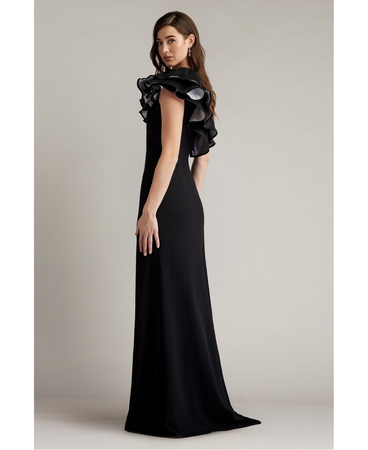 Tadashi Shoji Women's Roni One-Shoulder Ruffle Gown