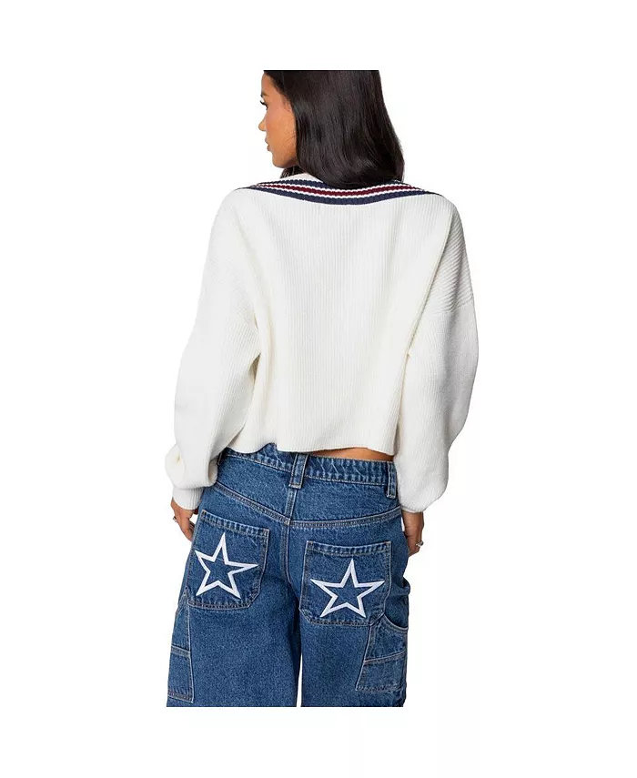 Womens Lauryl V Neck Sweater - thumbnail 2