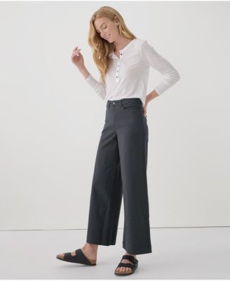 Women's Organic Cotton Stretch Twill Denim Wide Leg Pant