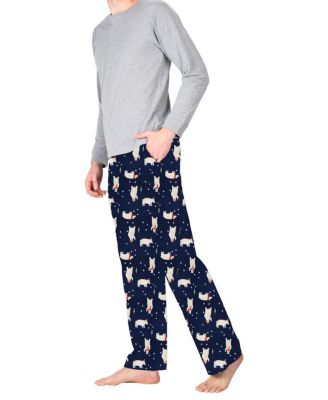 Men's Crew Neck Fleece Pajama Set