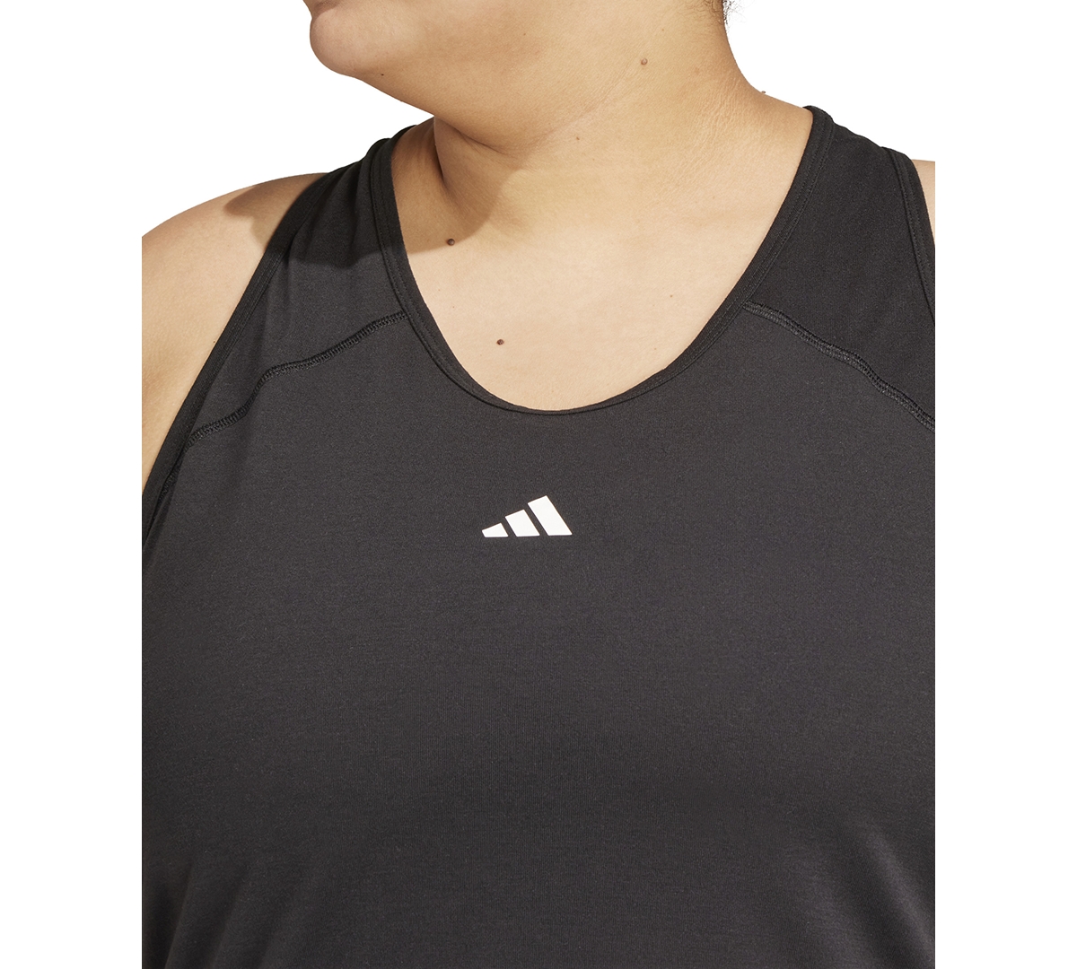 adidas Plus Size 3 Stripe Racerback Tank Top