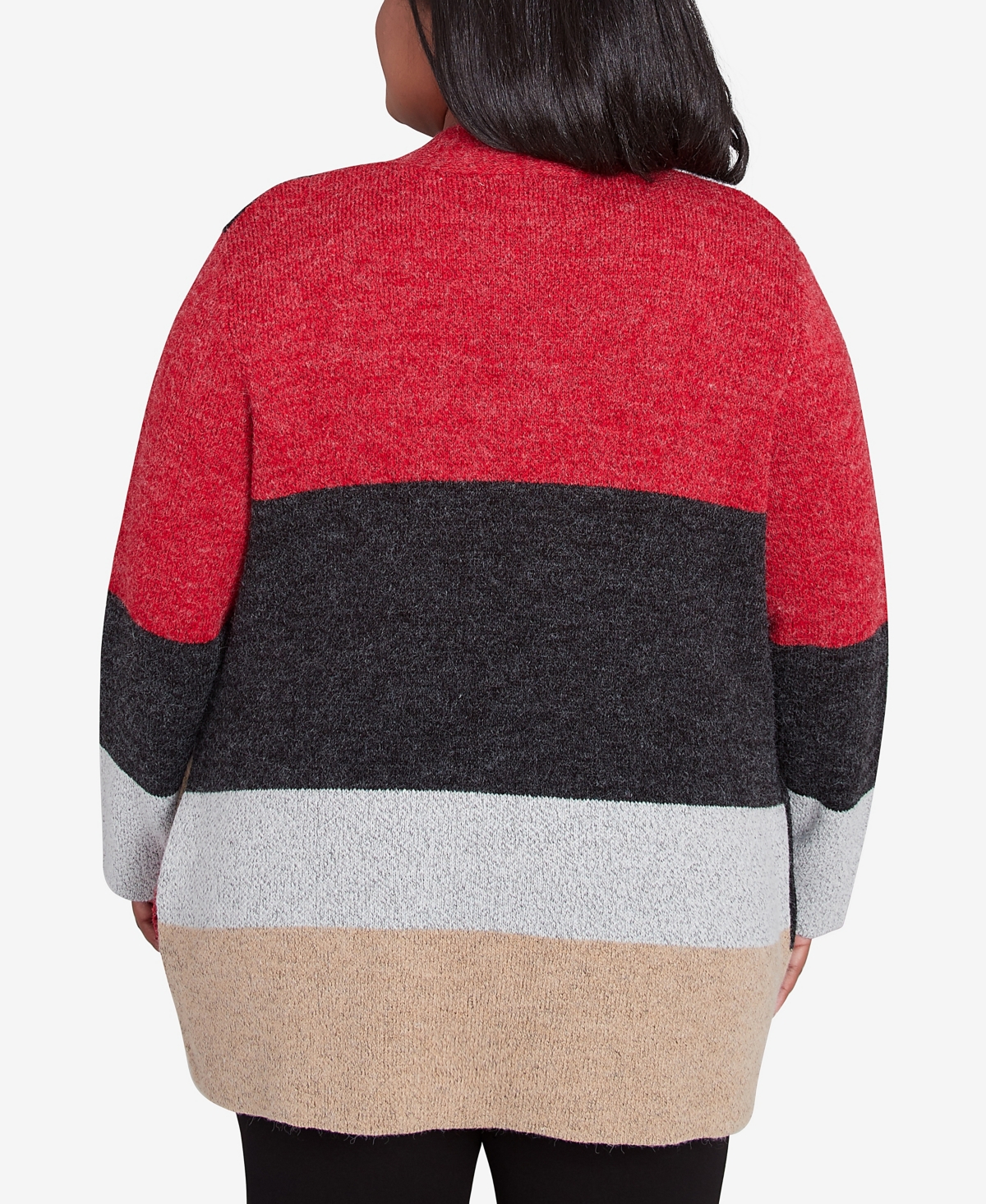 Alfred Dunner Plus Size Runway Ready Colorblock Cardigan Sweater