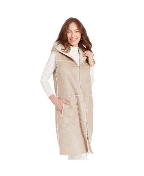 Женские жилеты Frye Women's Kourtney Faux Shearling Hooded Vest