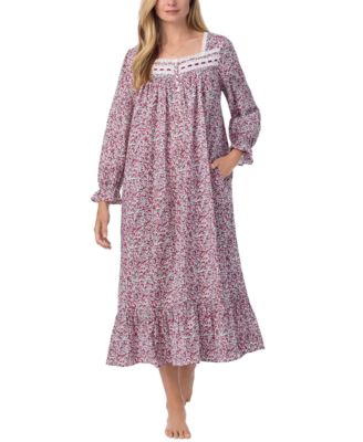 Eileen West - Women's Cotton Printed Lace-Trim Ballet Nightgown
