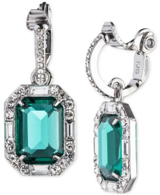 Lauren Ralph Lauren - Mixed Crystal Charm Clip-On Hoop Earrings