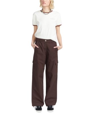 Volcom - Juniors' Wide-Leg Cargo Pants