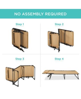 Patio Chaise Lounge Chair, Outdoor Portable Adjustable Pool Recliner w/ Pillow