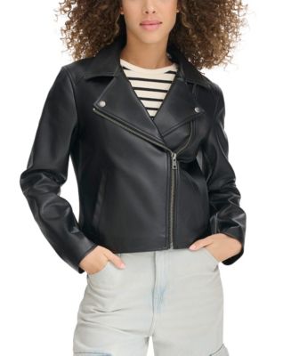 【THE MOZZ】Levi leather jacket Levi's Women's Leather Moto Jacket - Macy's