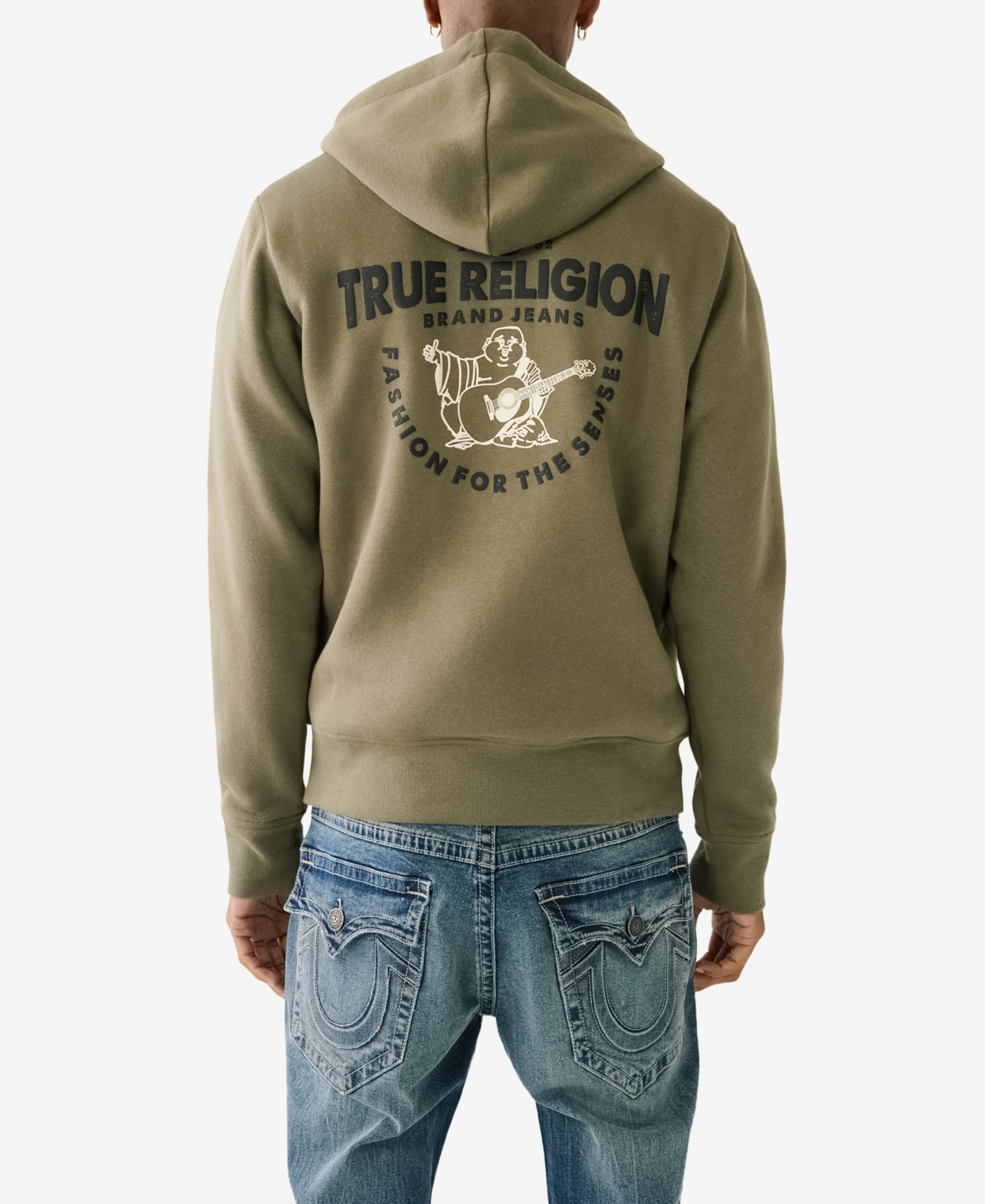 True Religion Men's Core Zip-Front Logo Hoodie