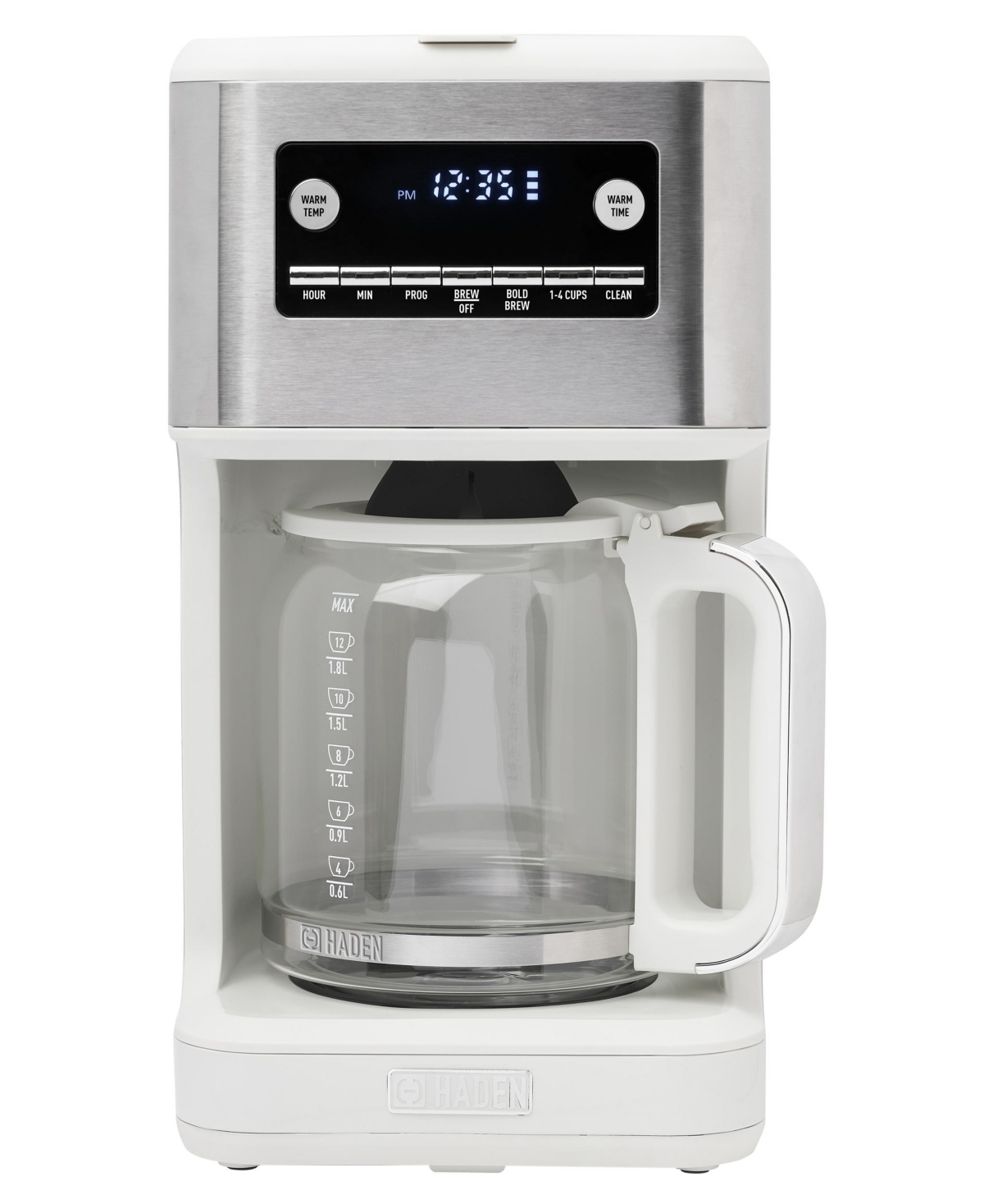 Haden Generous Brew 14-cup Digital Drip Coffee Maker In Ivory,chrome