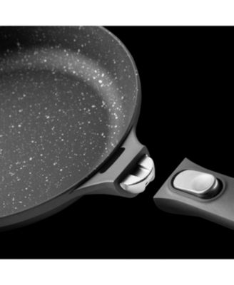 GEM 12.5" Nonstick Fry Pan with Detachable Handle, Black