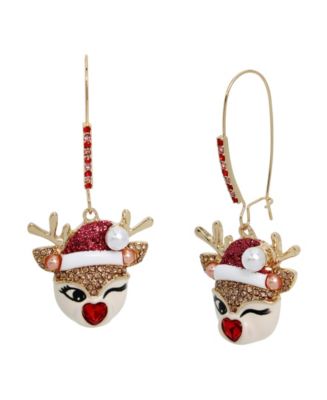 Betsey johnson outlet SANTA HAT & GIFT EARRINGS