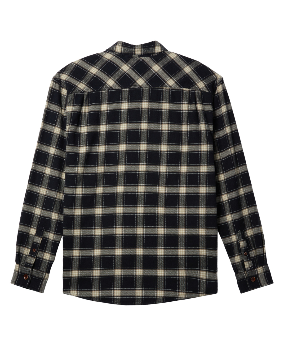Quiksilver Waterman Men's Sundowner Flannel Long Sleeve Shirt In High Energy Black Reflective