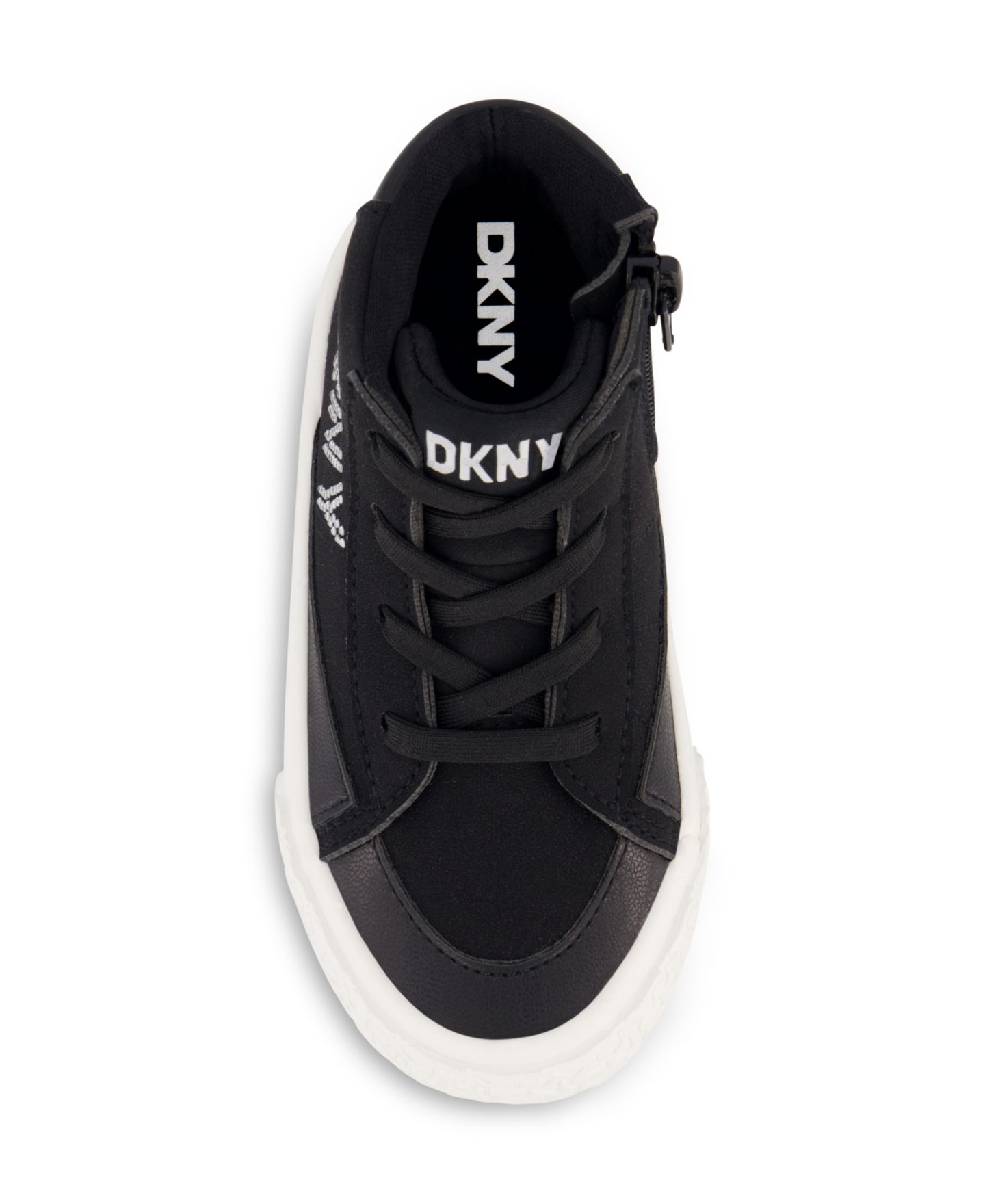 Кроссовки DKNY Hannah Melissa Fashion Sneaker для девочек-малышей, цвет: Чёрный — фото 6