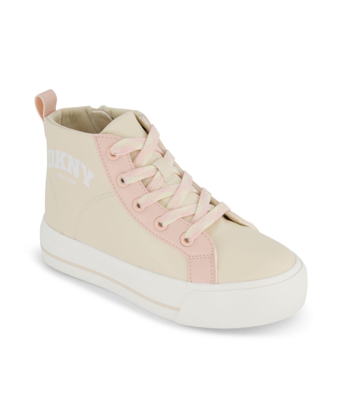 Кроссовки DKNY Katie Laney High Top Sneaker для девочек, цвет: Кремовый — фото 1