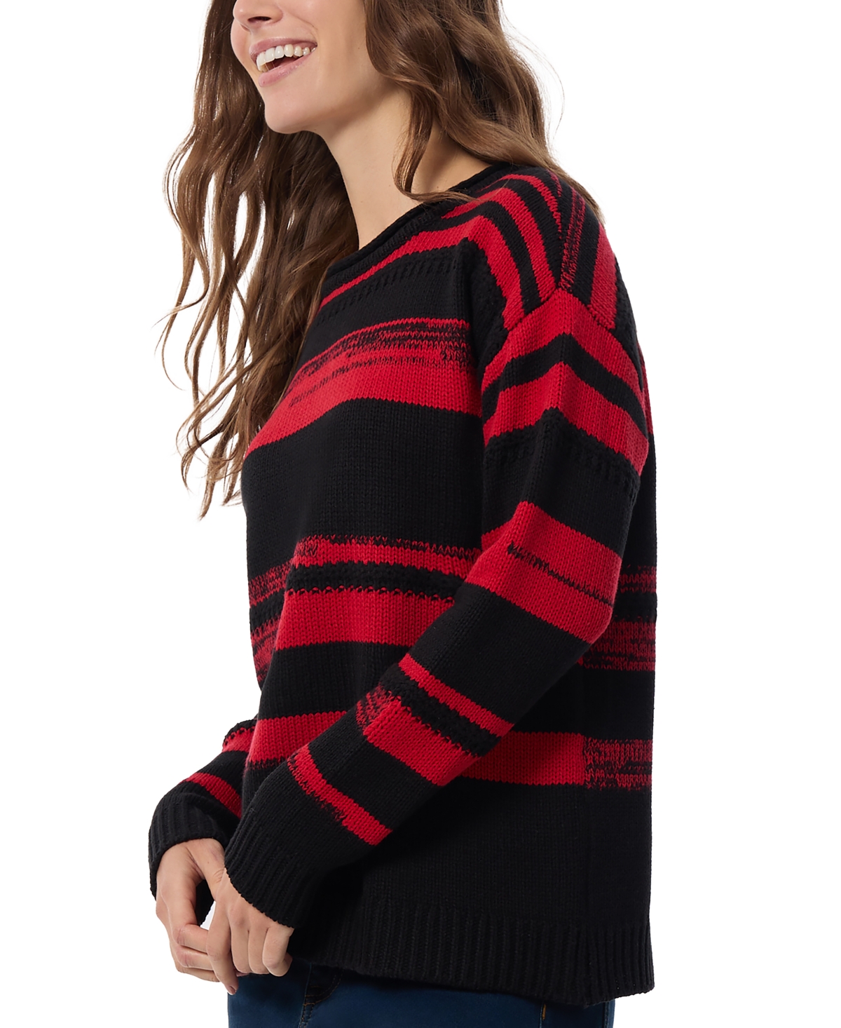 Shop Jones New York Women's Color-blocked Drop-shoulder Sweater In Oxford
