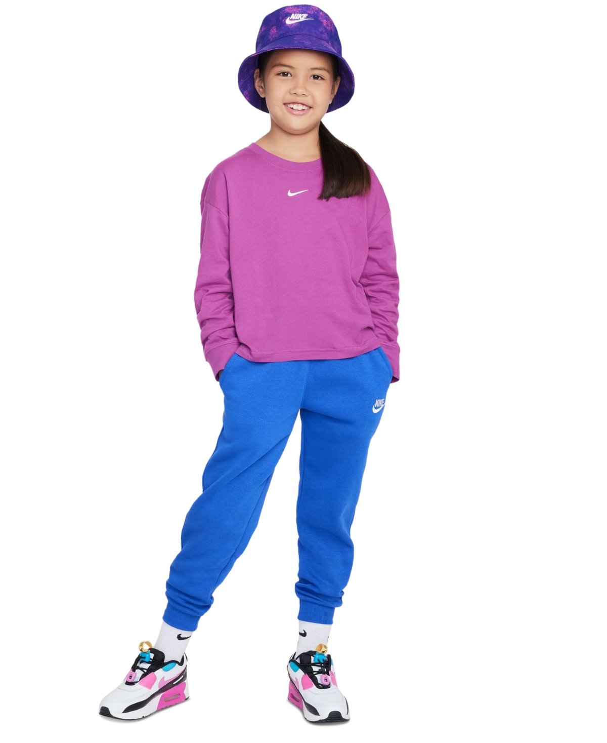 Nike Big Girls Sportswear Essential Long-Sleeve T-Shirt