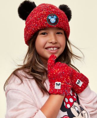 Ensemble Bonnet Et Gants Mickey Mouse Pour Enfant, Multicolore, Taille Unique, Occasion