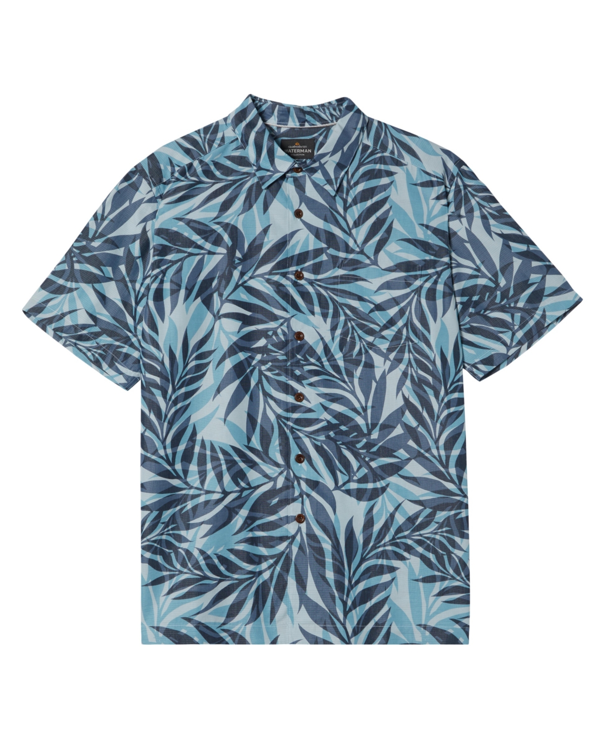 Quiksilver Waterman Men's Shoreline Short Sleeve Shirt In Reflecting Pond Print 4