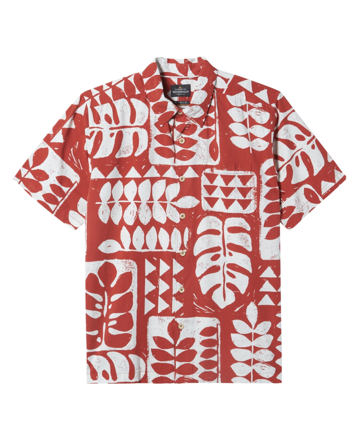 Quiksilver Waterman Men's Turtle Island Short Sleeve Shirt In Tandori Spice Print 4