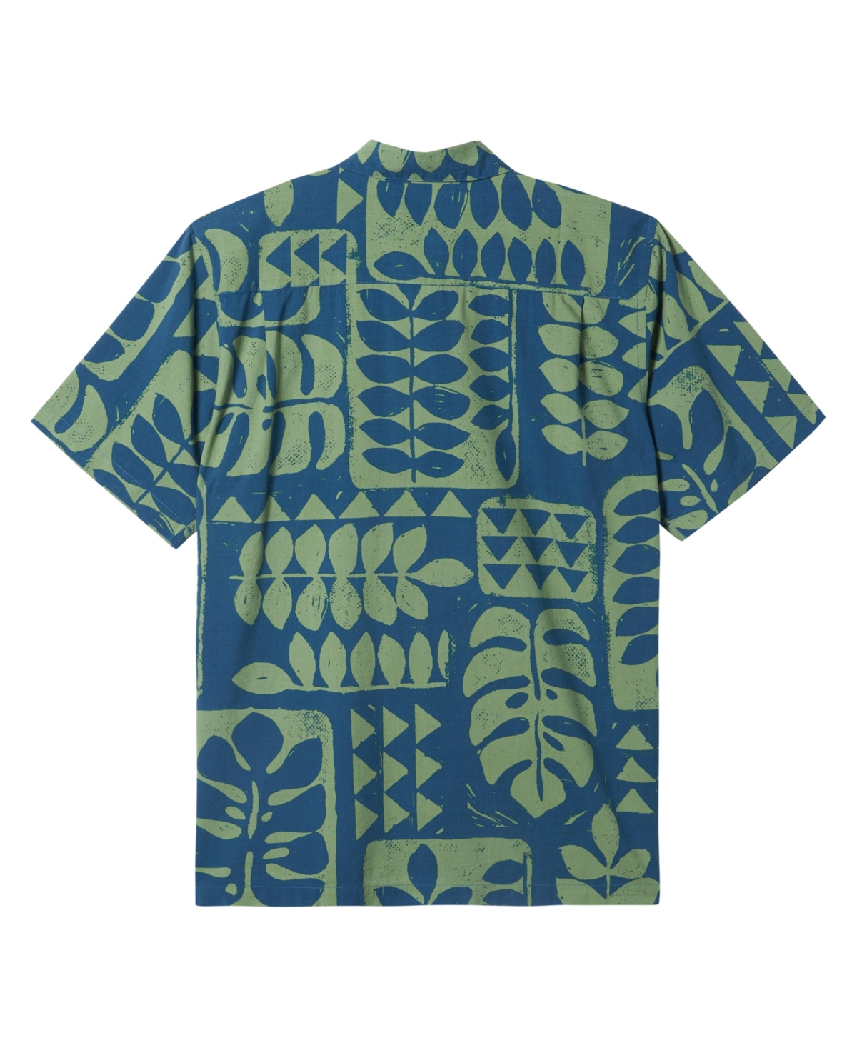 Quiksilver Waterman Men's Turtle Island Short Sleeve Shirt In Majolica Blue Print 4
