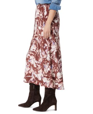 Women's Gracie Printed Satin Midi Skirt