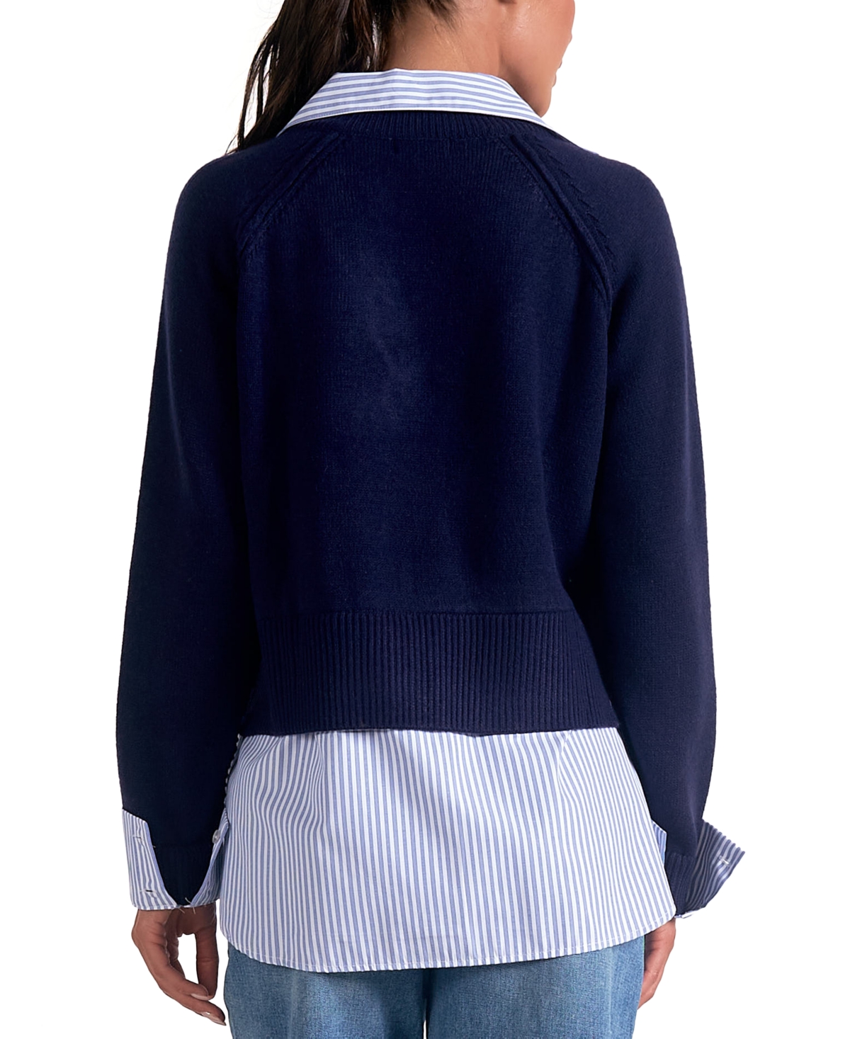 Elan Women's Long-Sleeve Layered-Look Sweater