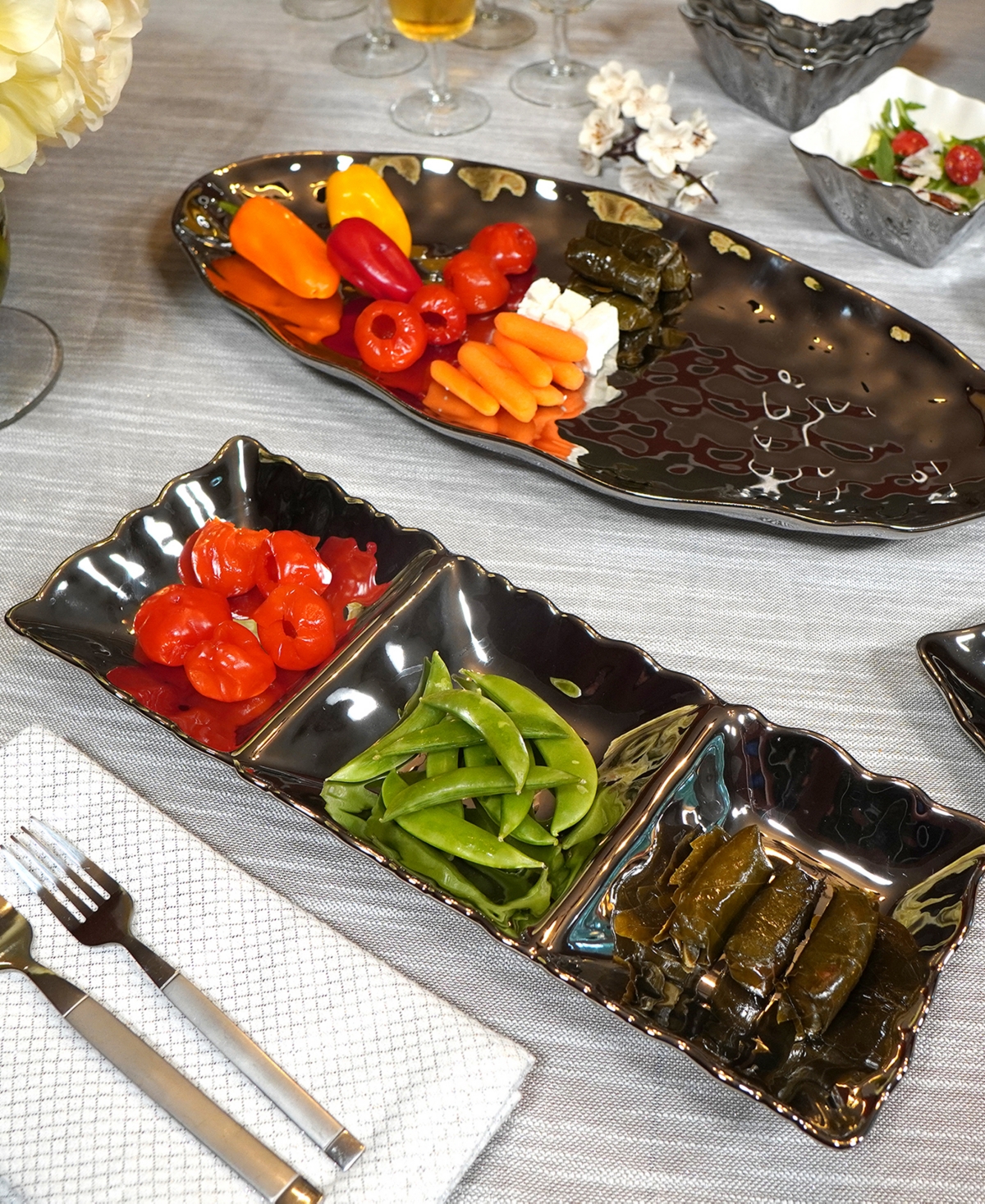 Certified International Silver Coast Oval Fish Platter