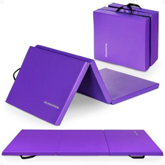 Used BalanceFrom GoGym 6x2ft Folding 3-Panel Exercise Mat With Handles – Black