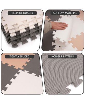 16 Tile Thick Interlocking Puzzle Foam Exercise Play Mat