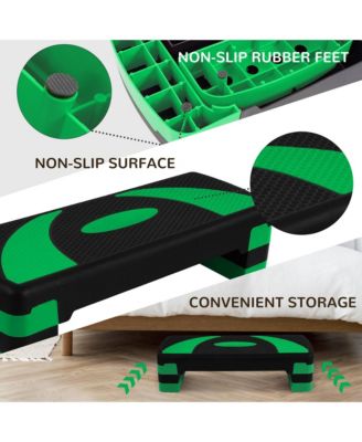 Adjustable Workout Aerobic Step Platform Trainer w/Raisers