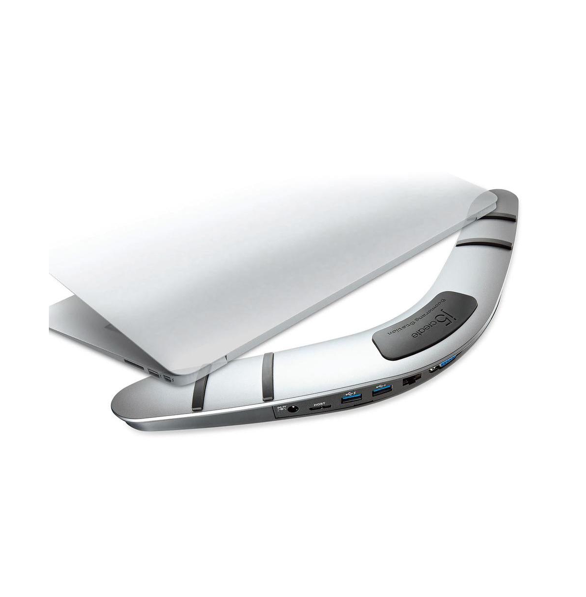 j5create JUD481 Usb 3.0 Boomerang Station - Shiny silver with a sleek gleam