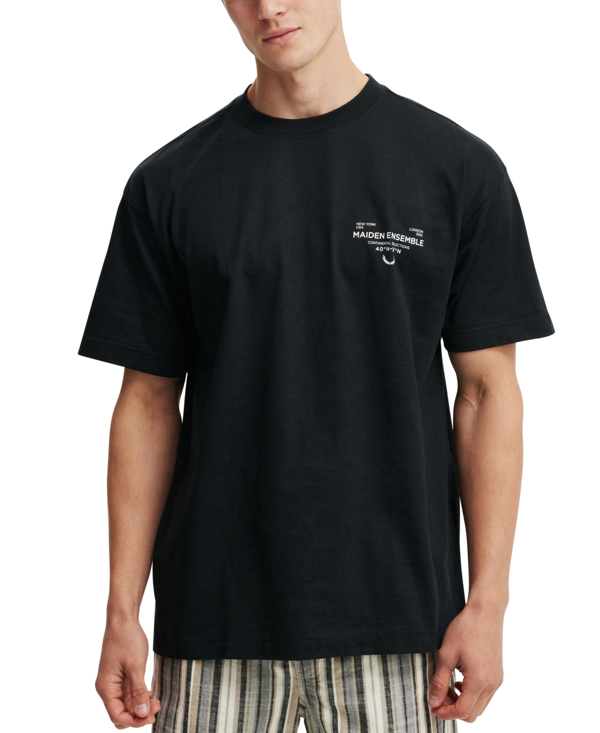 Shop Cotton On Men's Box Fit Easy T-shirt In Black,maiden Ensemble