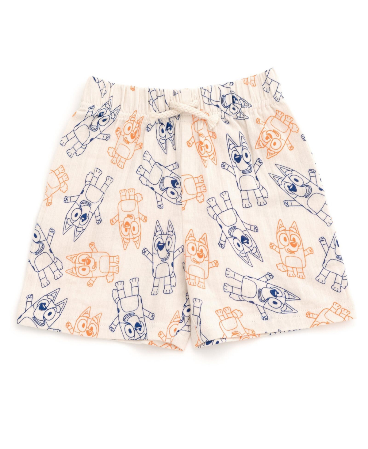 Bluey Little Boys Cotton Gauze Matching Family Button Down Shirt and Shorts Outfit Set