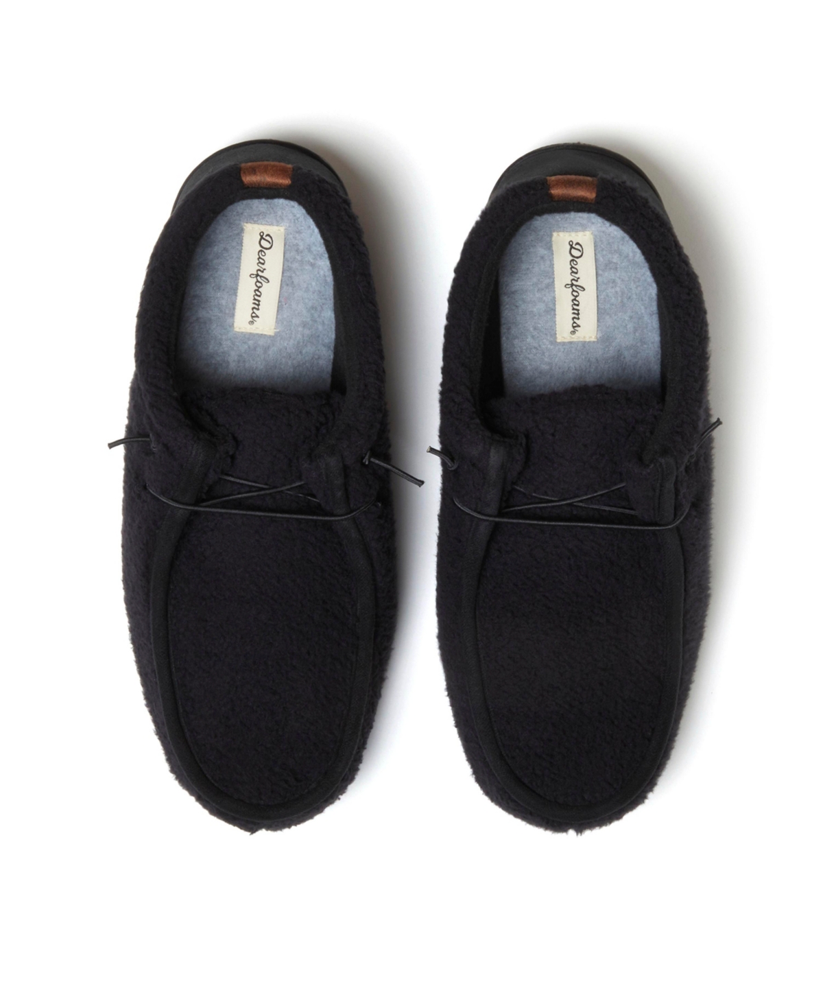 Dearfoams Men's Bennett Closed Back Chukka House Shoe Slipper -black