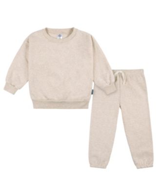 Gerber Toddler Boys Comfortable Fleece Top and Pant Set - Oatmeal heather 29$